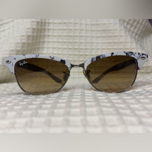 VINTAGE Ray-Ban Gradient  Midnight Purple & White ClubMaster Cat-Eye Sunglasses main image 6
